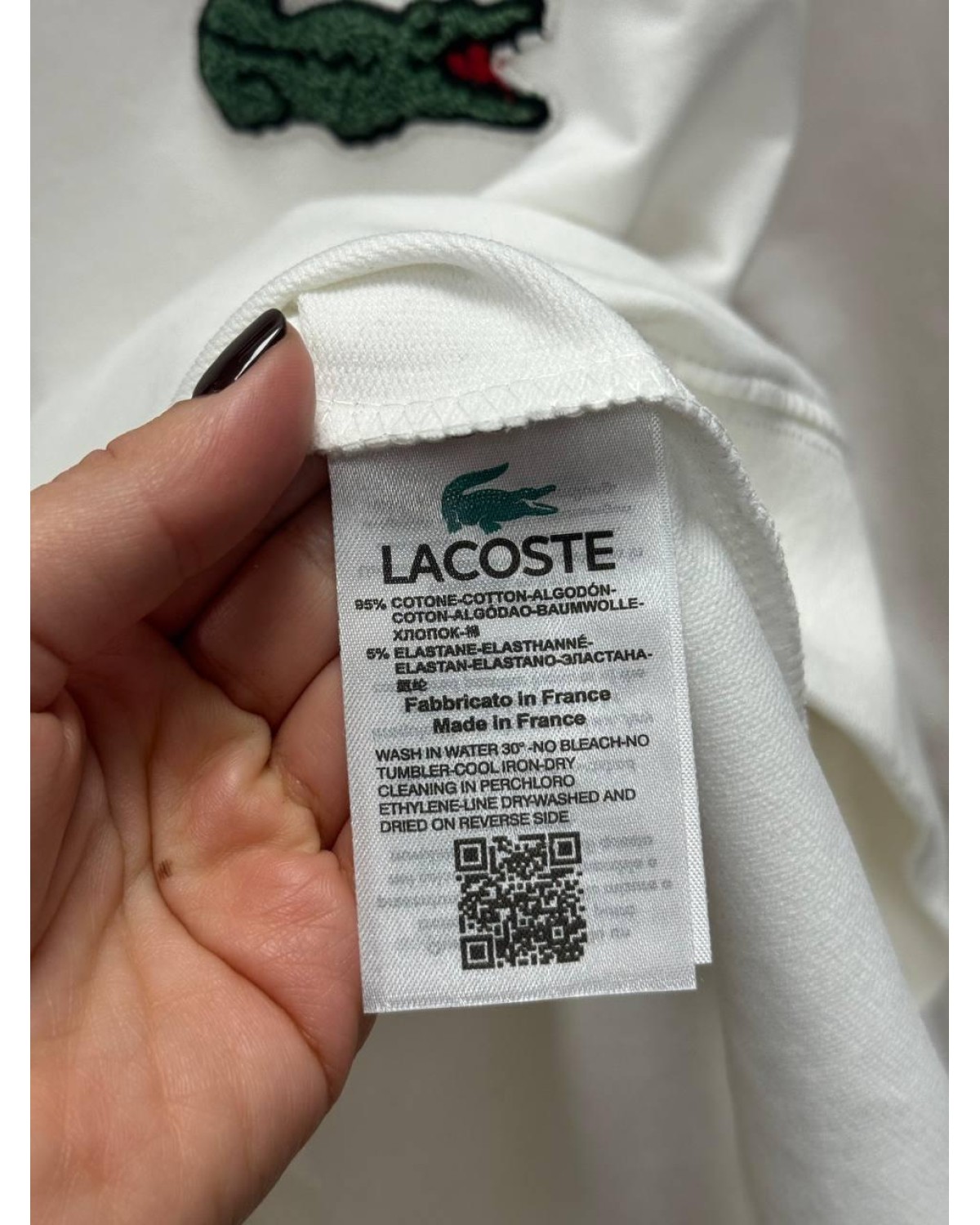 Світшот Lacoste Big logo біло