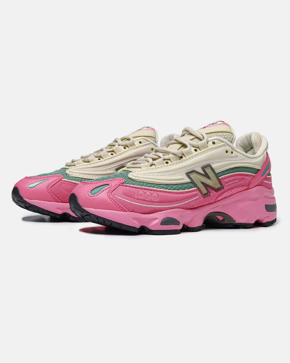 New Balance 1000 Tan Pink Green