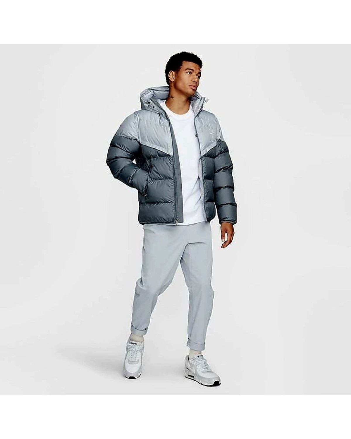 Пуховик Nike Sf Wr Pl - Fld Hd Jkt Grey