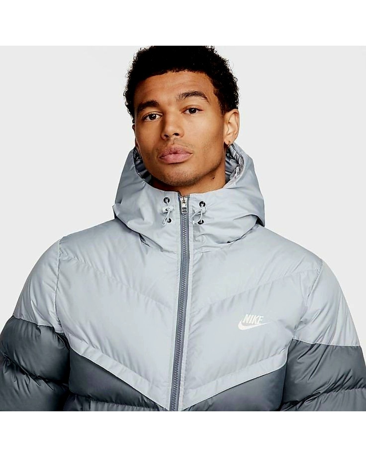 Пуховик Nike Sf Wr Pl - Fld Hd Jkt Grey