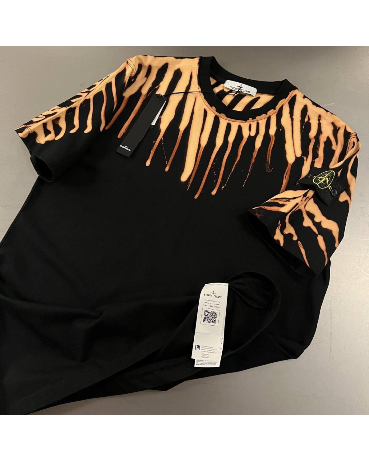 Футболка Stone Island чорно - коричнева