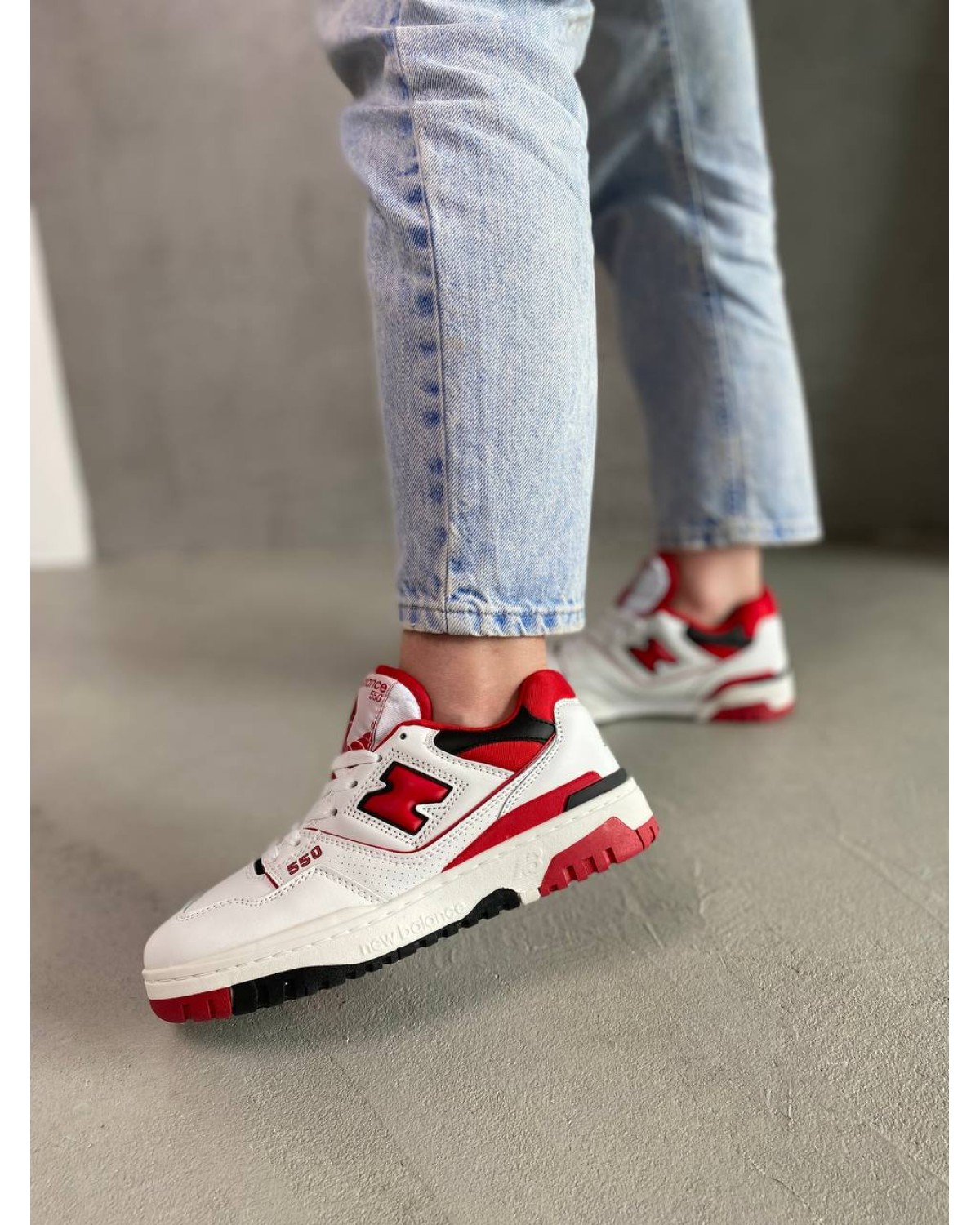 New Balance 550 White Team Red