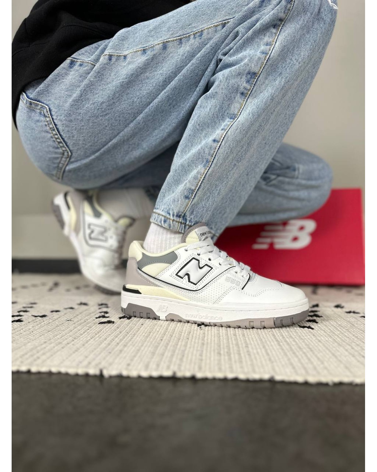 New Balance 550 White Marblehead