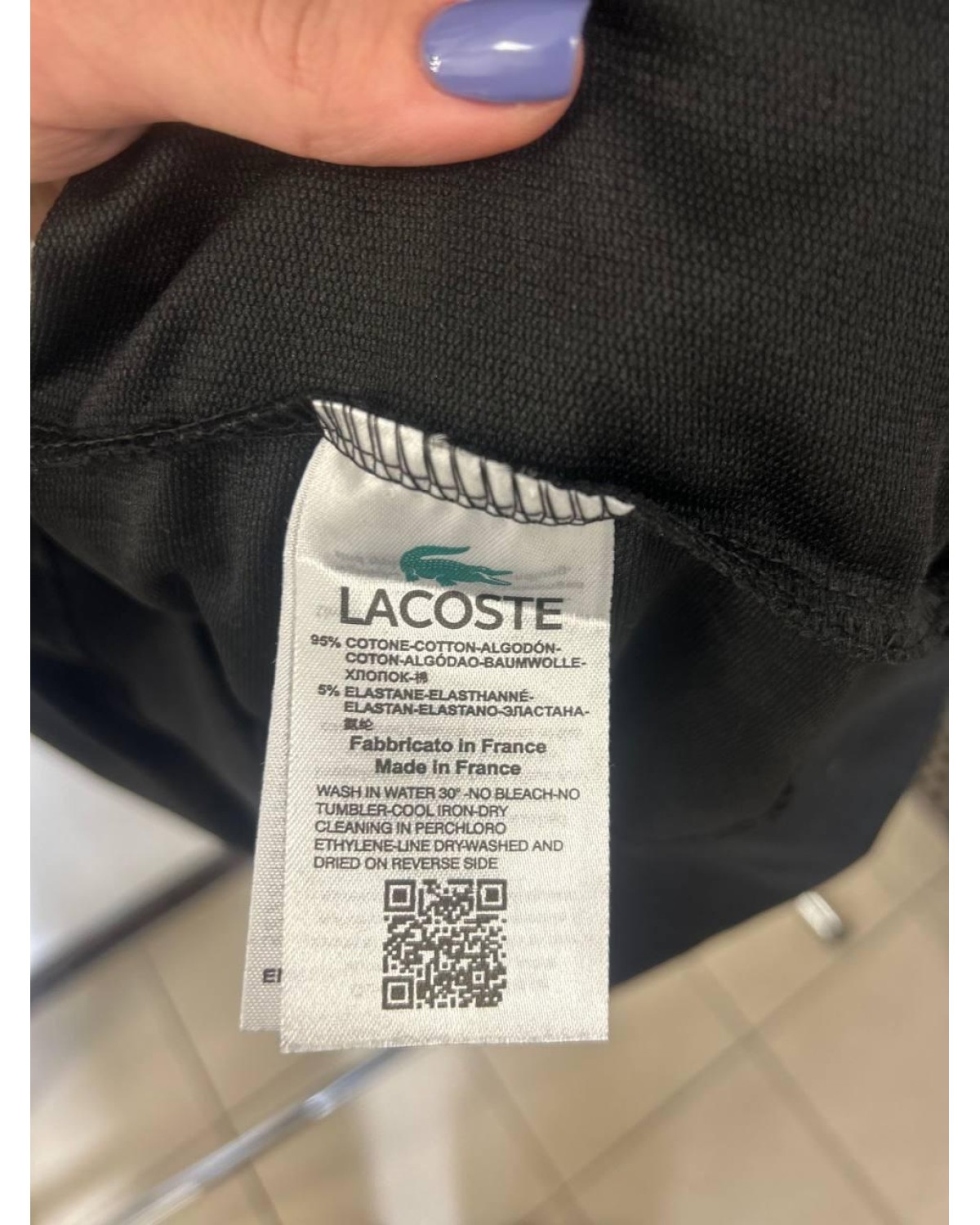 Світшот Lacoste Big logo чорий