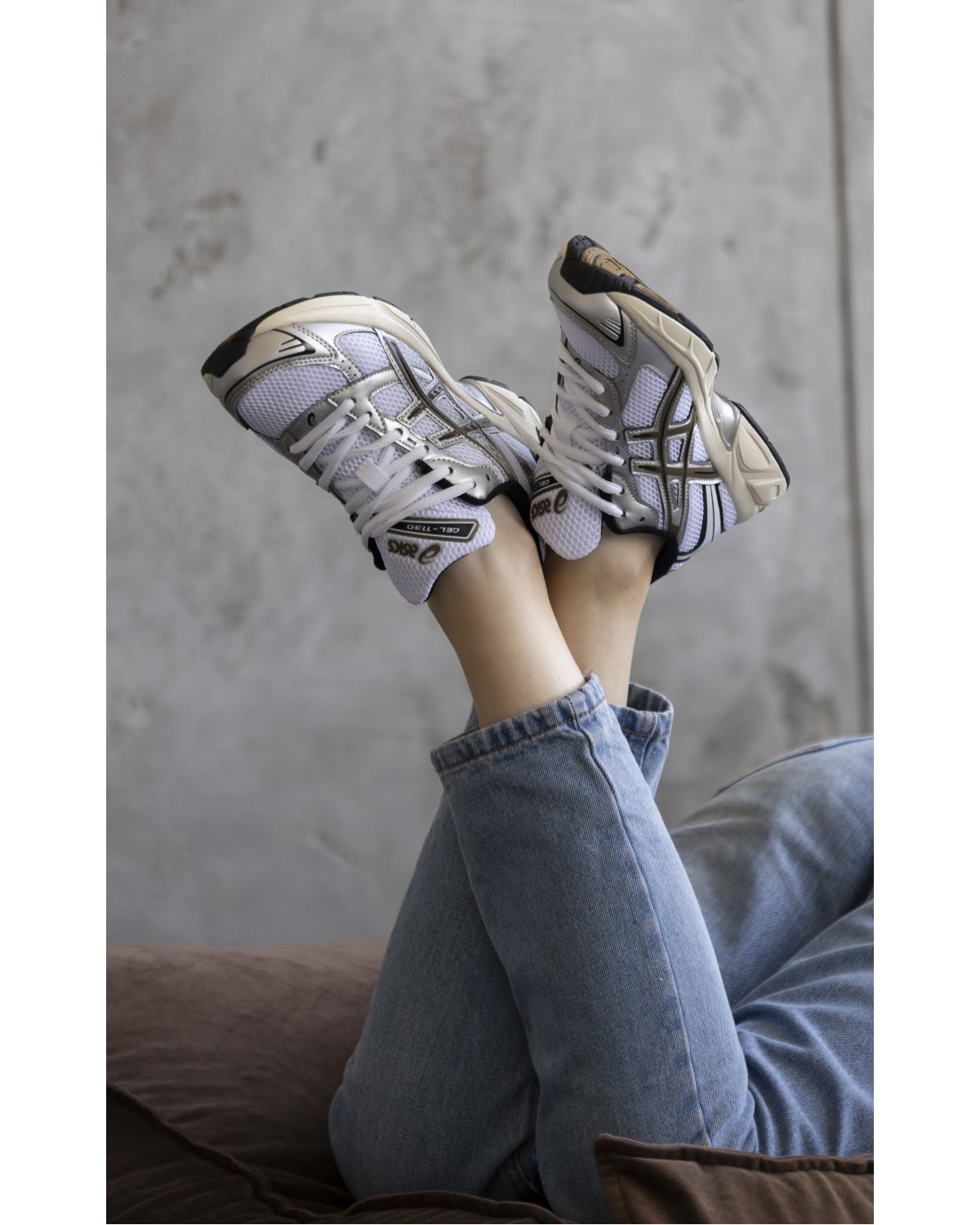 Asics Gel-1130 White Silver Brown