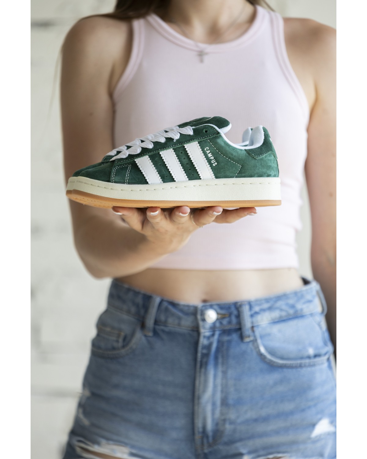 Adidas Campus Dark Green White