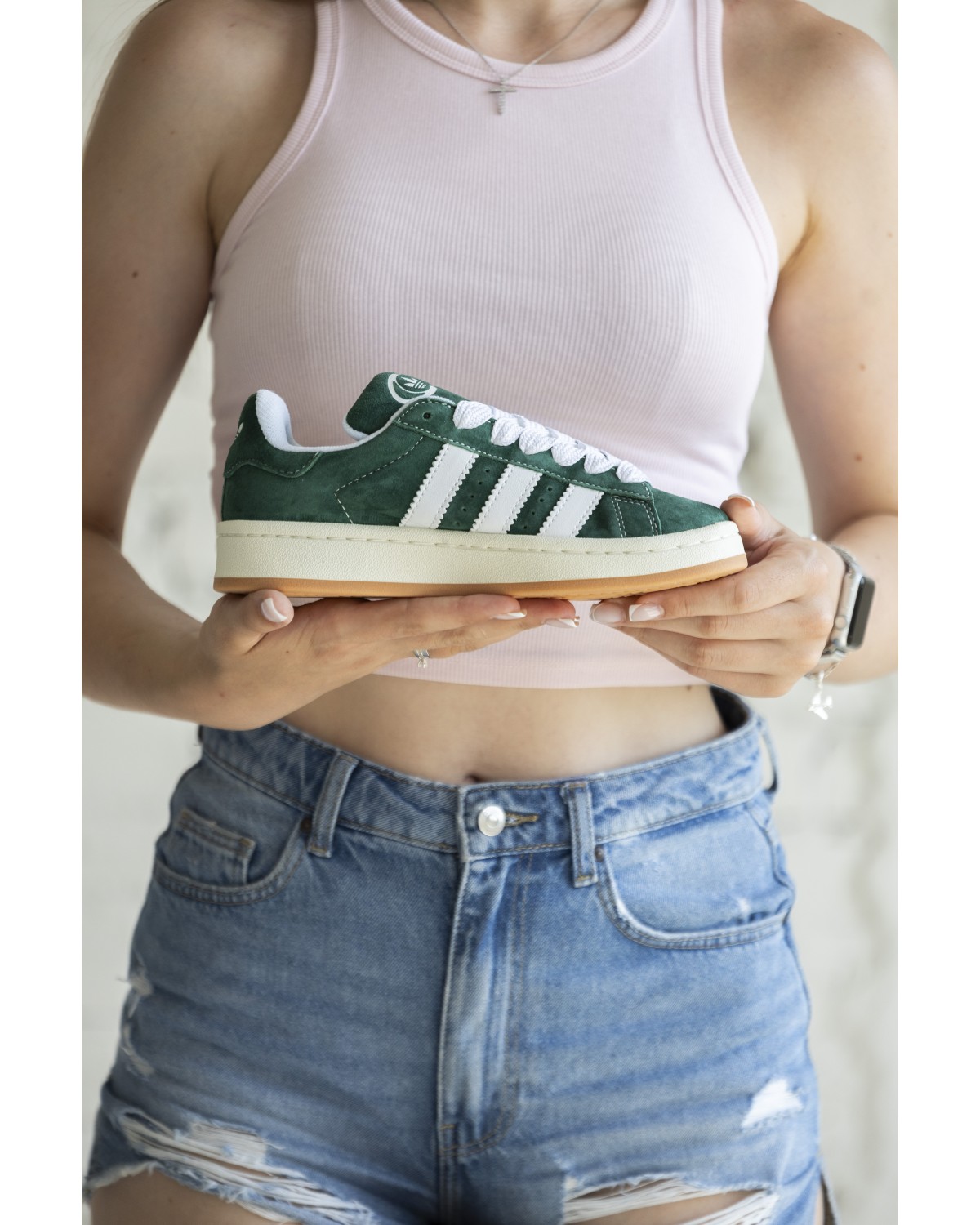 Adidas Campus Dark Green White