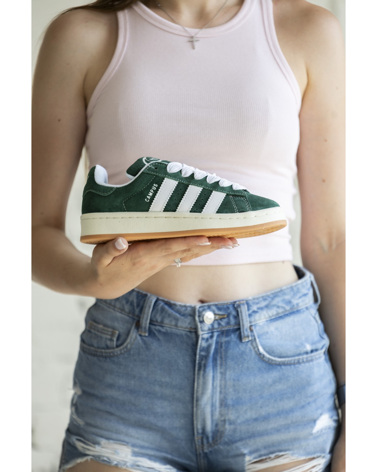 Adidas Campus Dark Green White