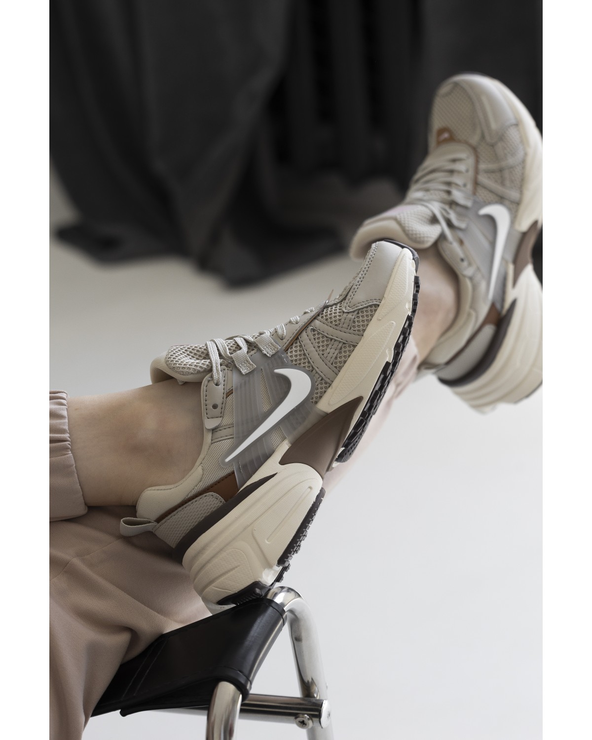 Nike V2K Runtekk Grey Brown