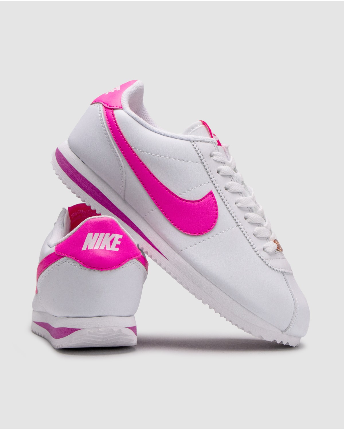 Nike Cortez GS White Laser Fuchsia