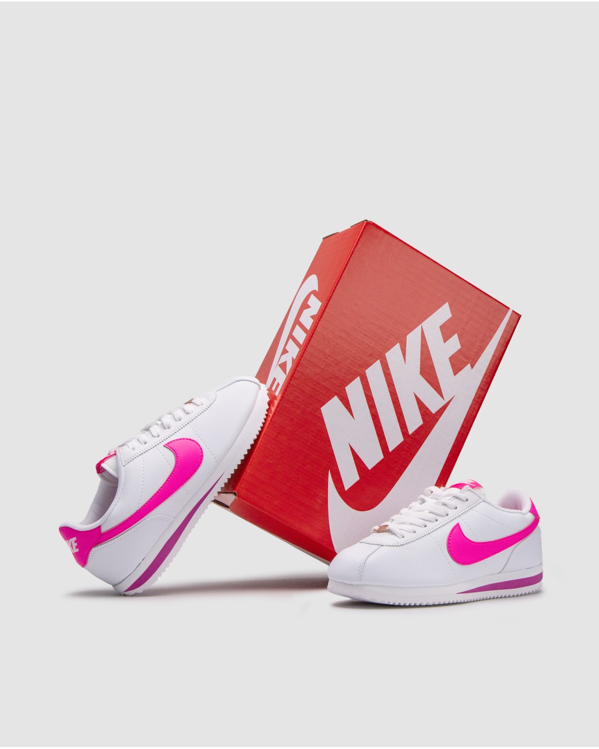 Nike Cortez GS White Laser Fuchsia