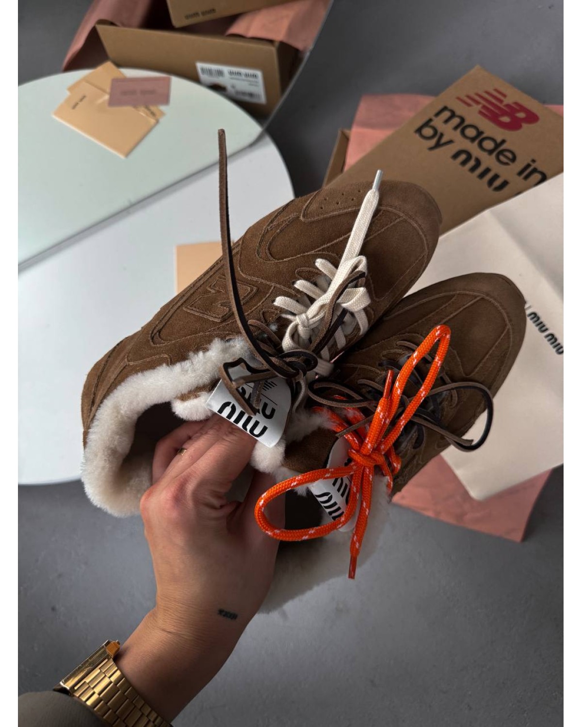 New Balance x Miu Miu  Brown Fur