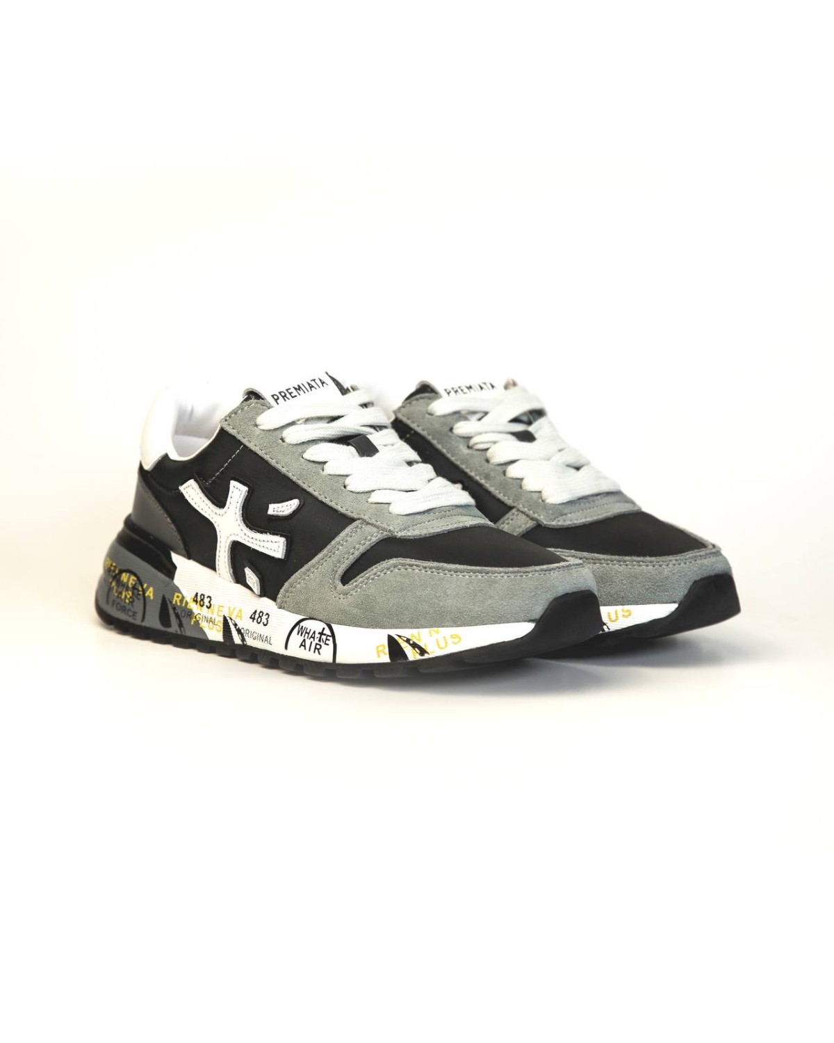 Premiata Black Grey White