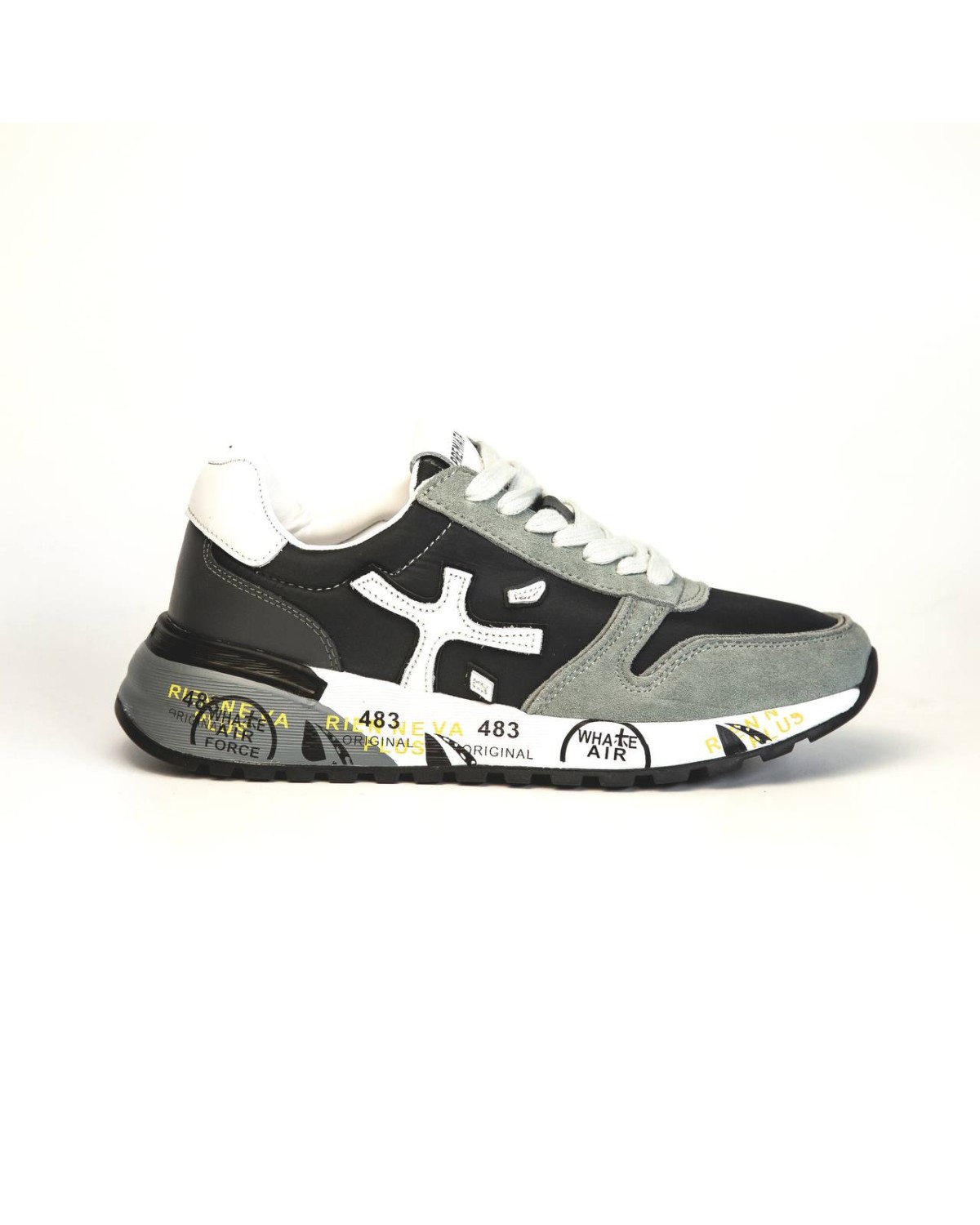 Premiata Black Grey White