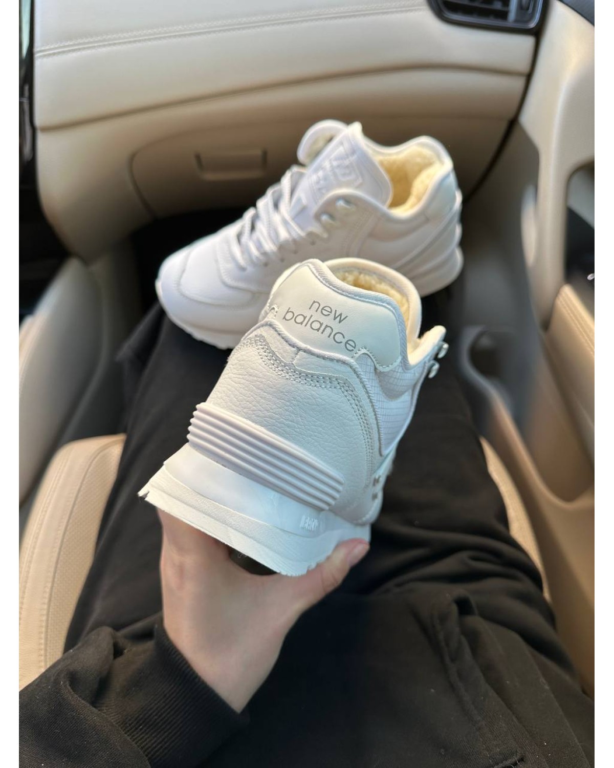 New Balance 574 White Fur