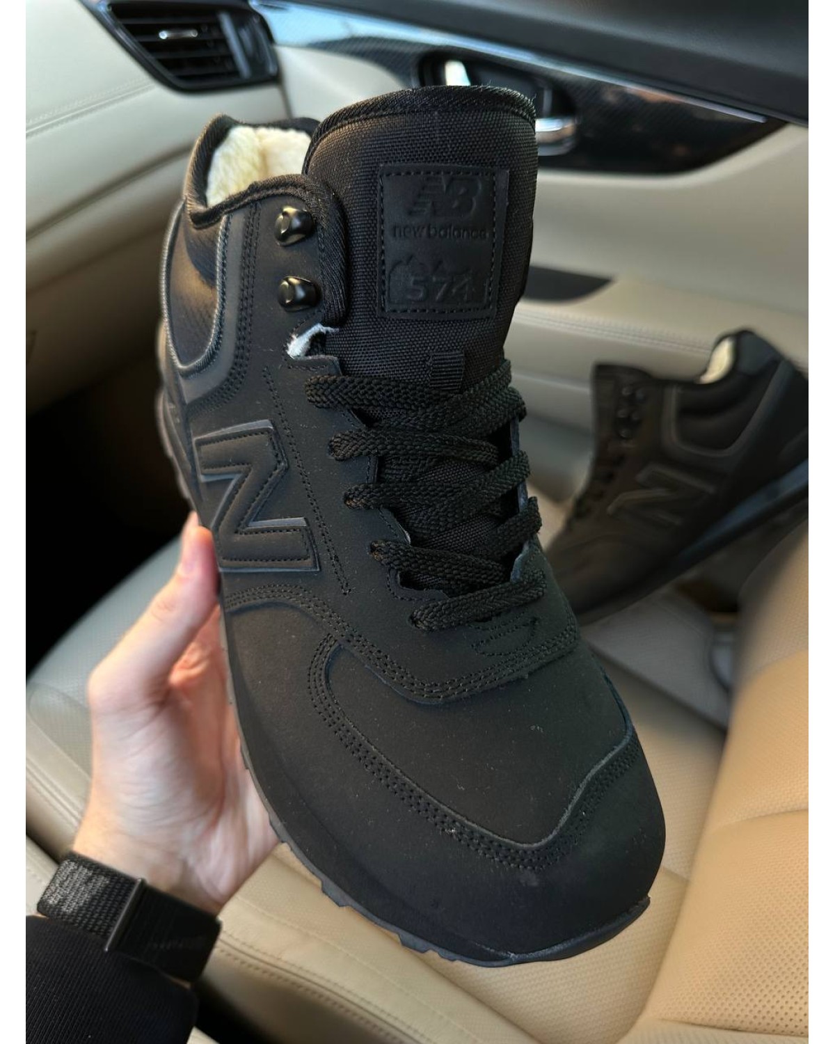 New Balance 574 Black Fur 2