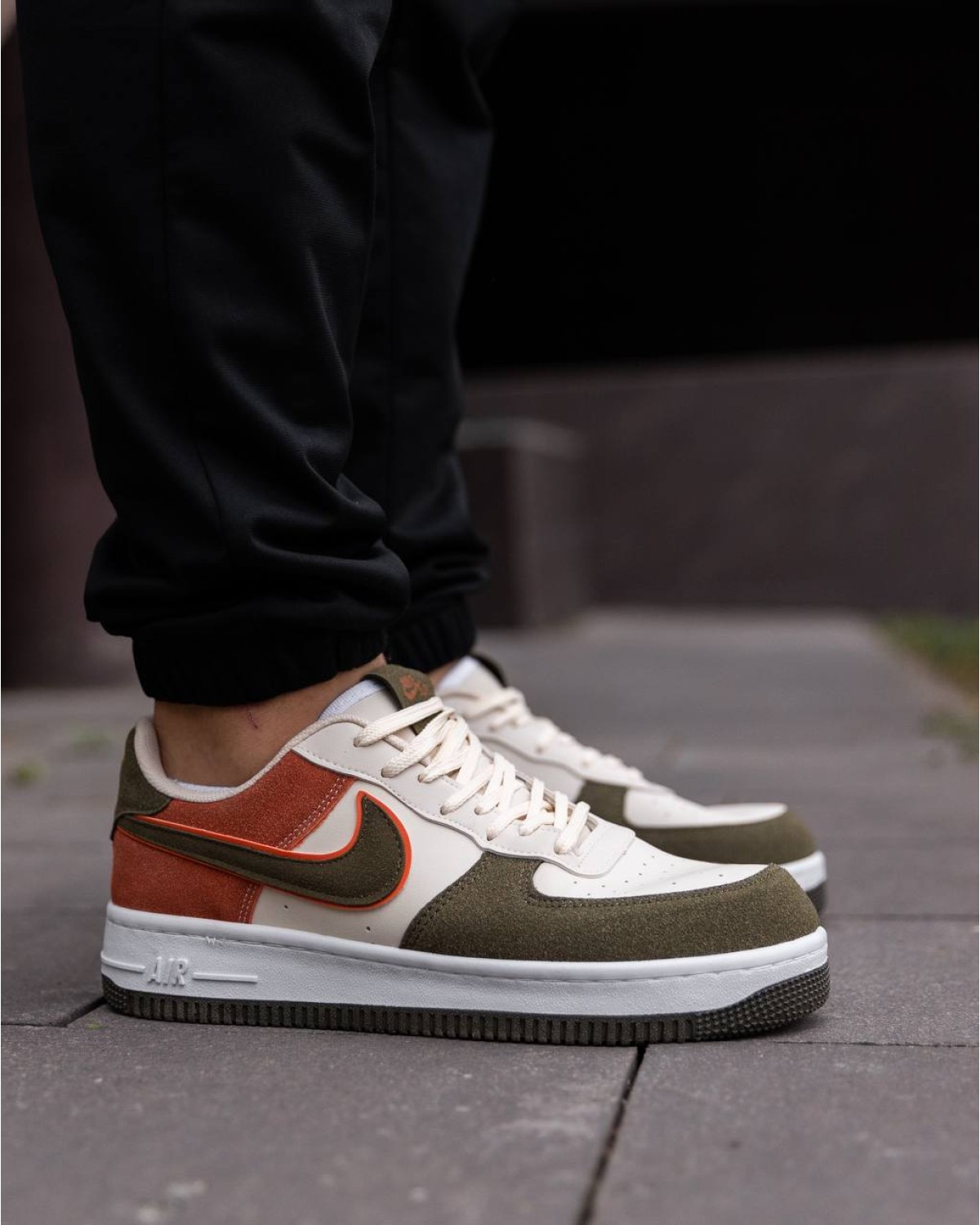 Nike Air Force Grey Beige Orange