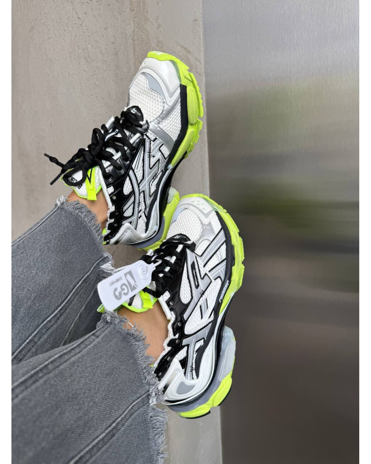 Balenciaga Runner Trainer Black / Acid / Silver