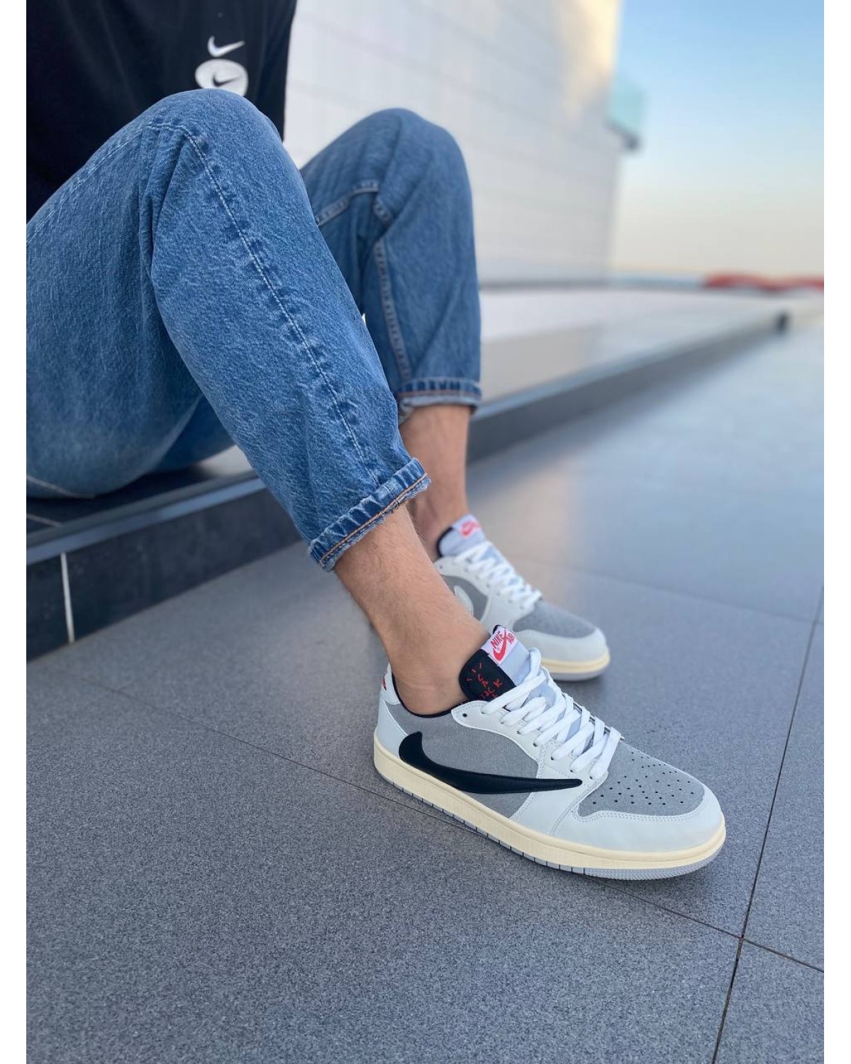 Nike Air Jordan Low Travis Scott White Grey Black