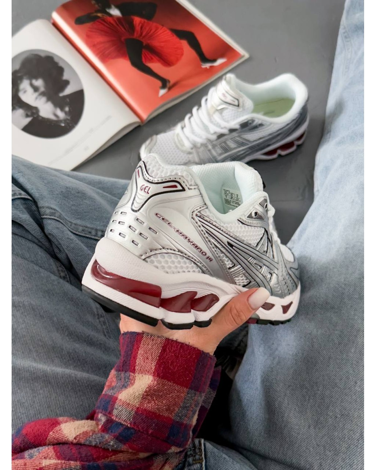 Asics Gel-Kayano 14 Pure Silver Red