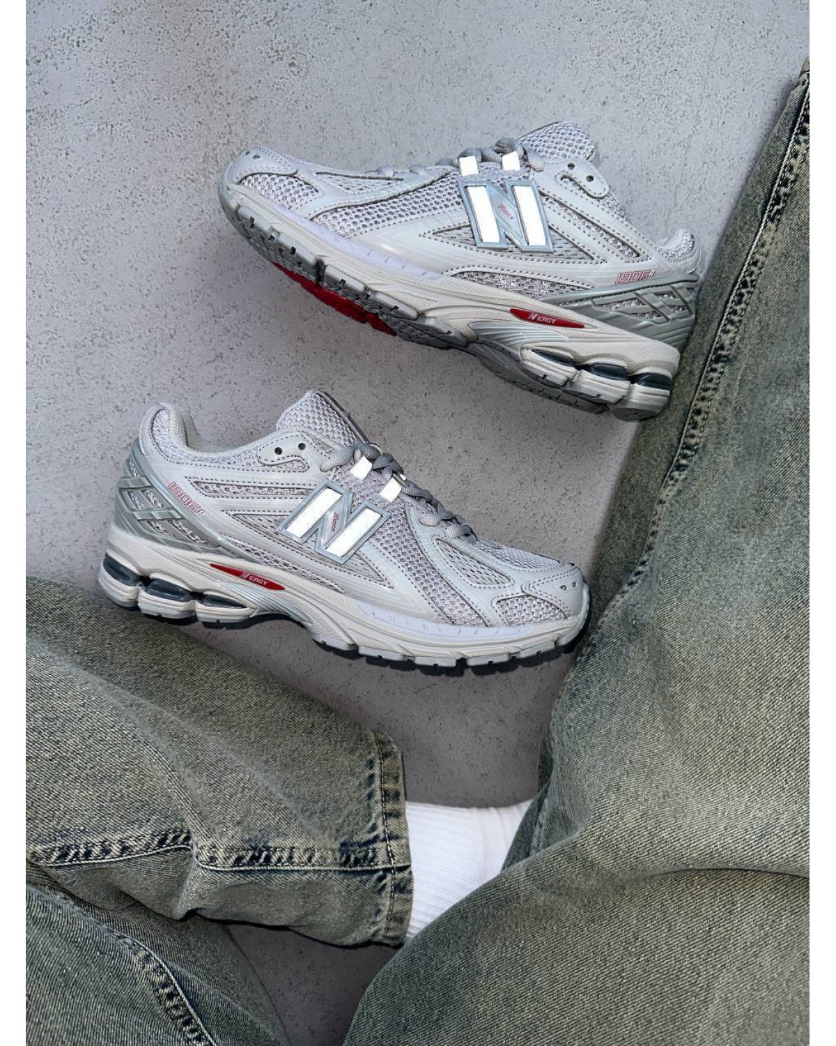 New Balance 1906R Grey Deep Red