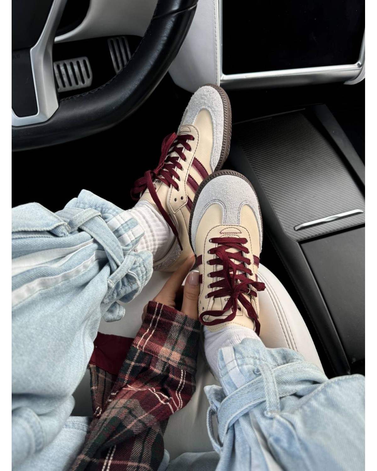 Adidas Samba OG Wonder White Maroon