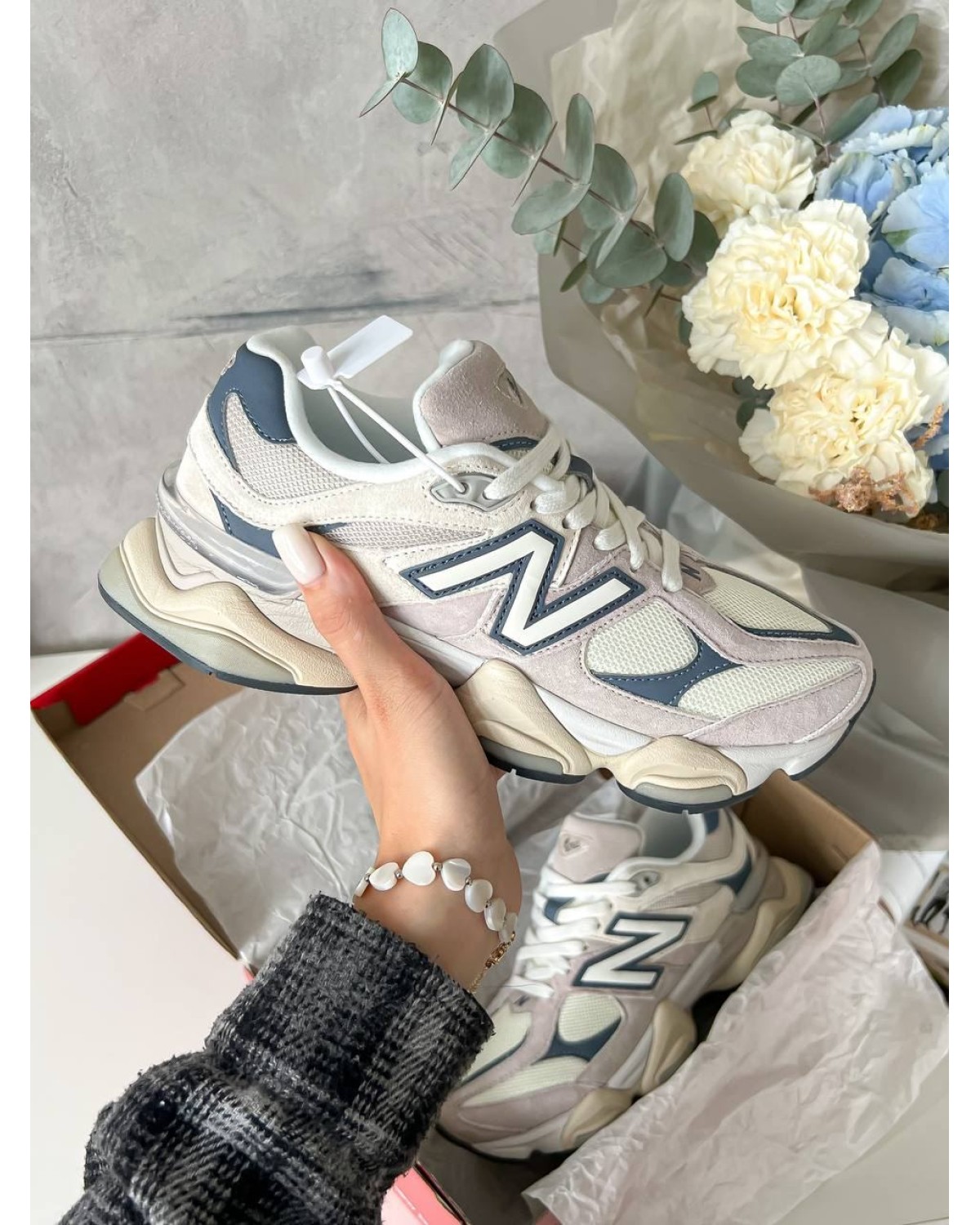 New Balance 9060 White Navy