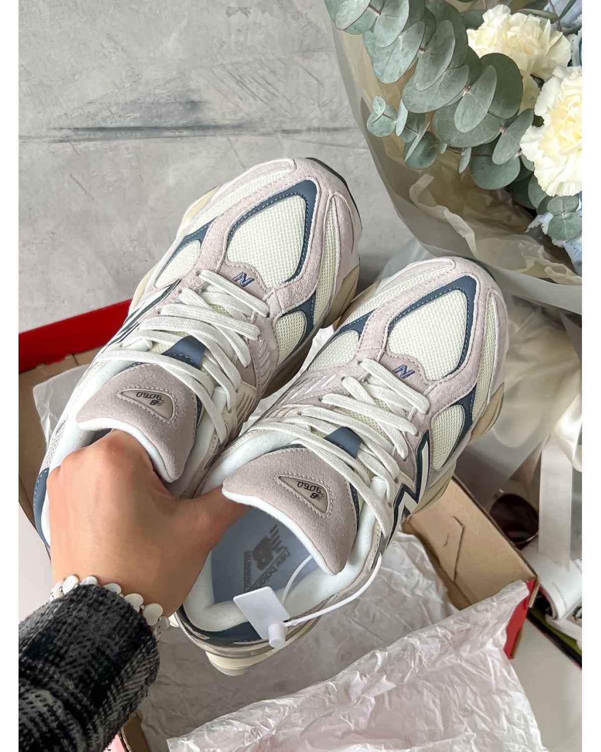 New Balance 9060 White Navy