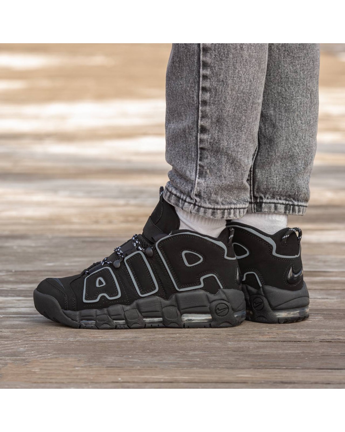 Nike Air More Uptempo Black Grey