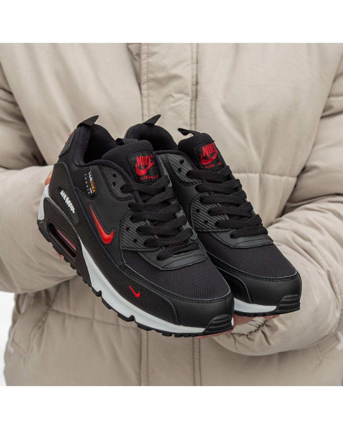 Nike Air Max 90 Black Red x Cordura