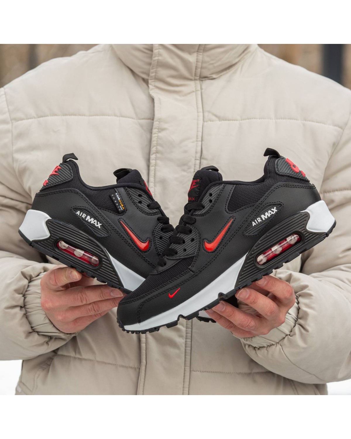 Nike Air Max 90 Black Red x Cordura