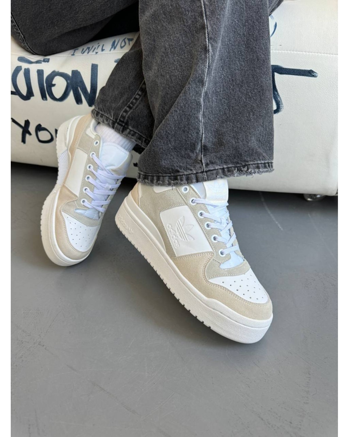 Adidas Originals Forum Bold White Beige