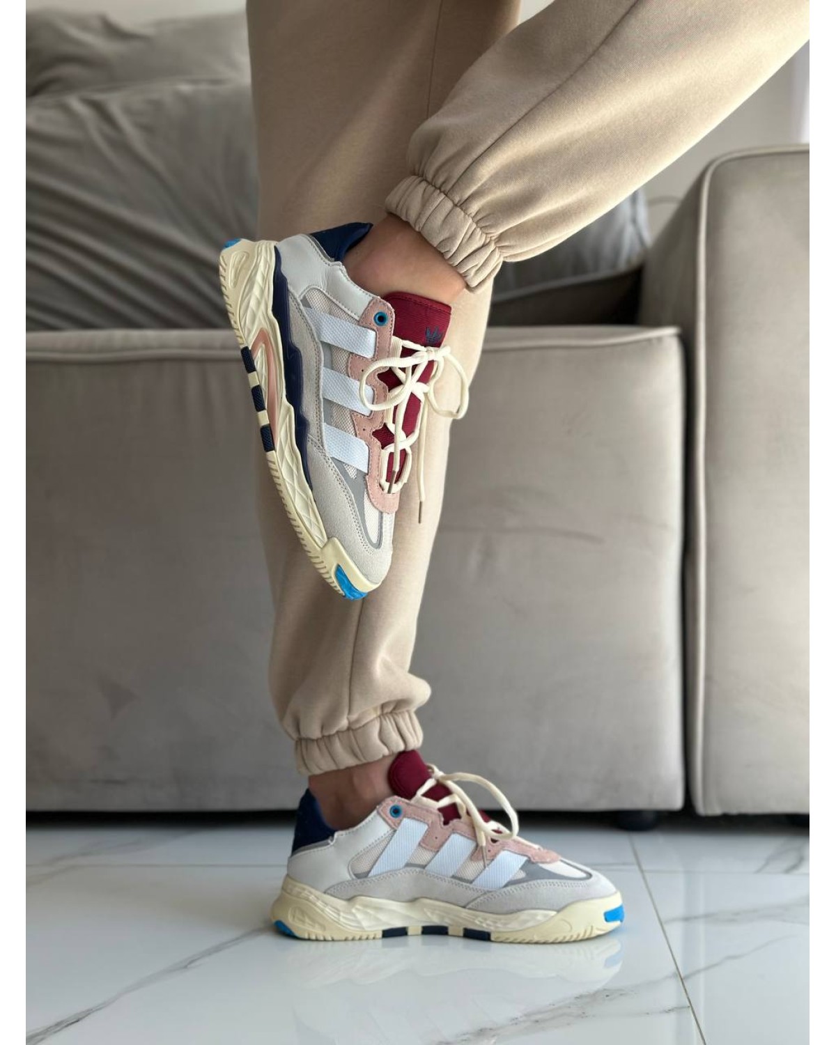 Adidas Niteball Cream White/Pink Tint