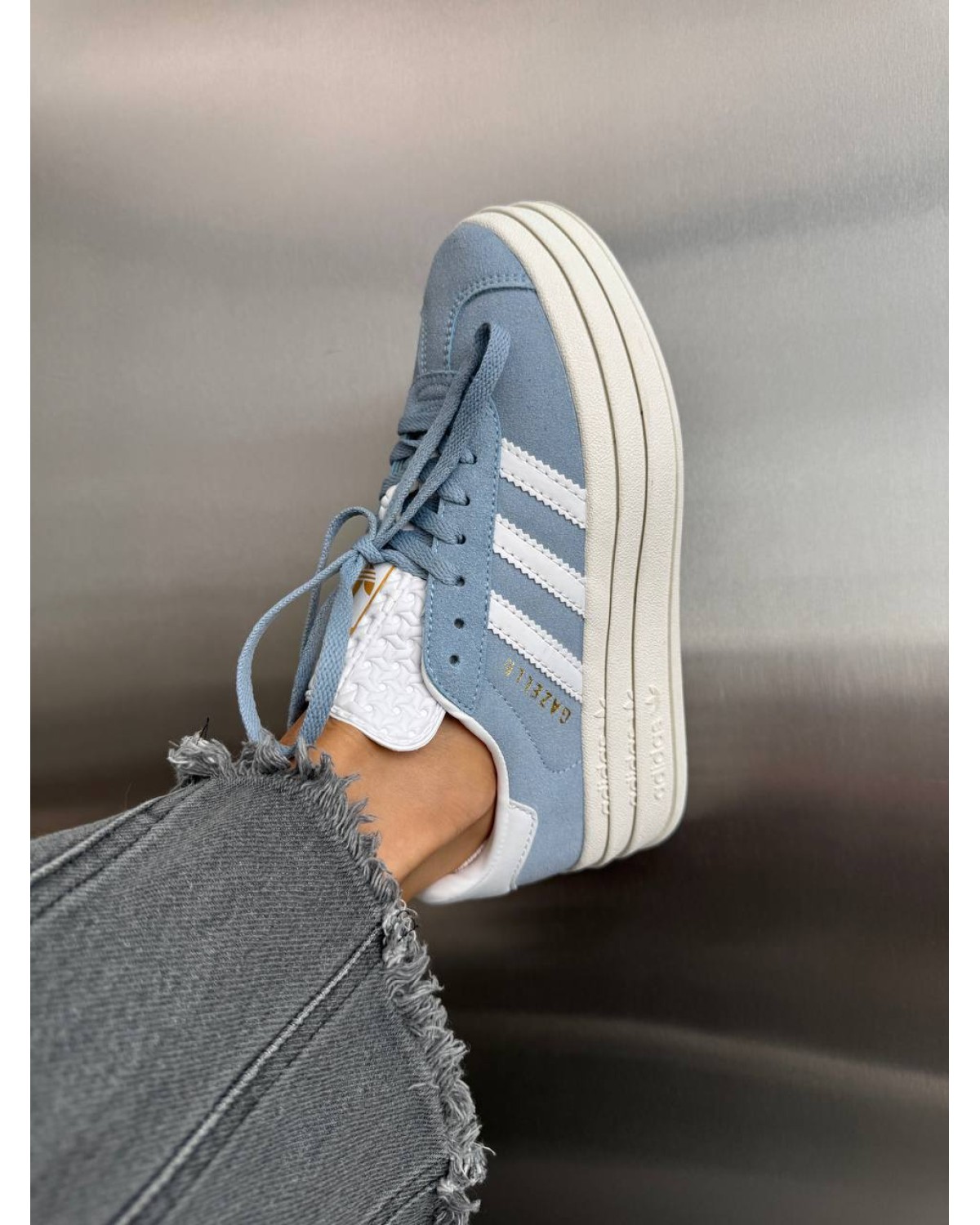 Adidas Gazelle Bold Light Blue / White