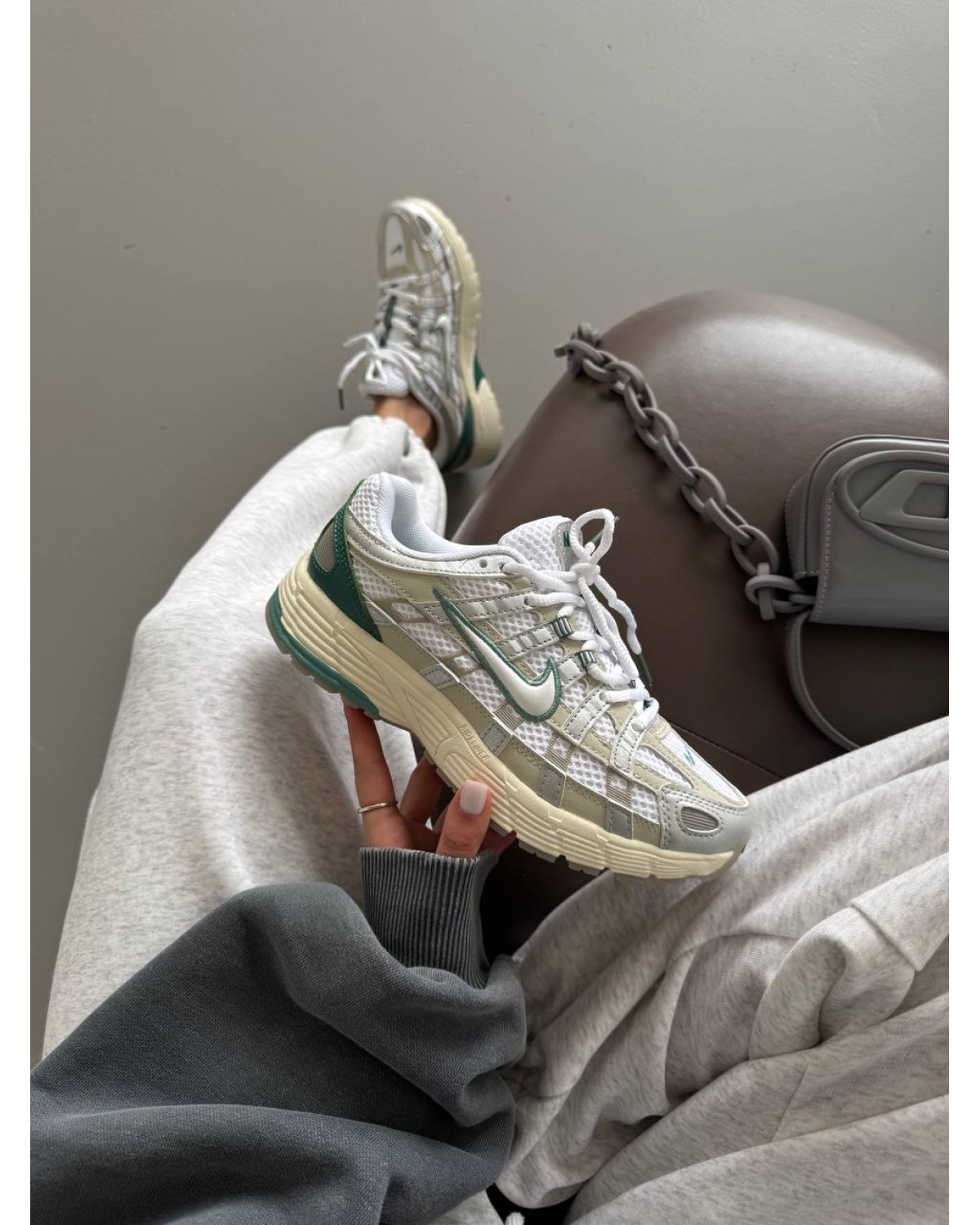 Nike P-6000 White Green