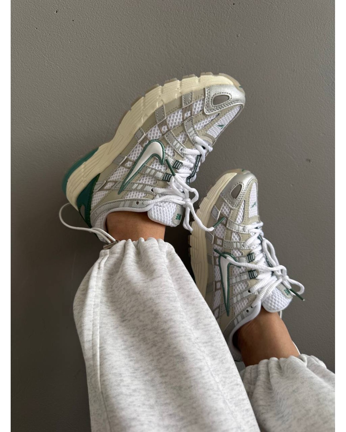 Nike P-6000 White Green