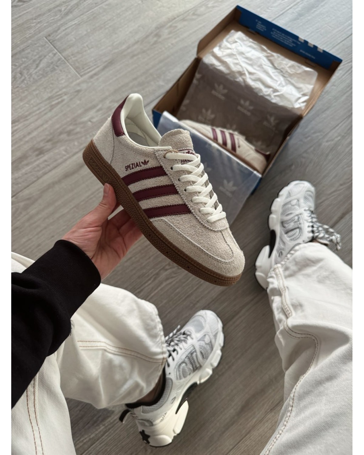 Adidas Handball Spezial Off White Collegiate Burgundy