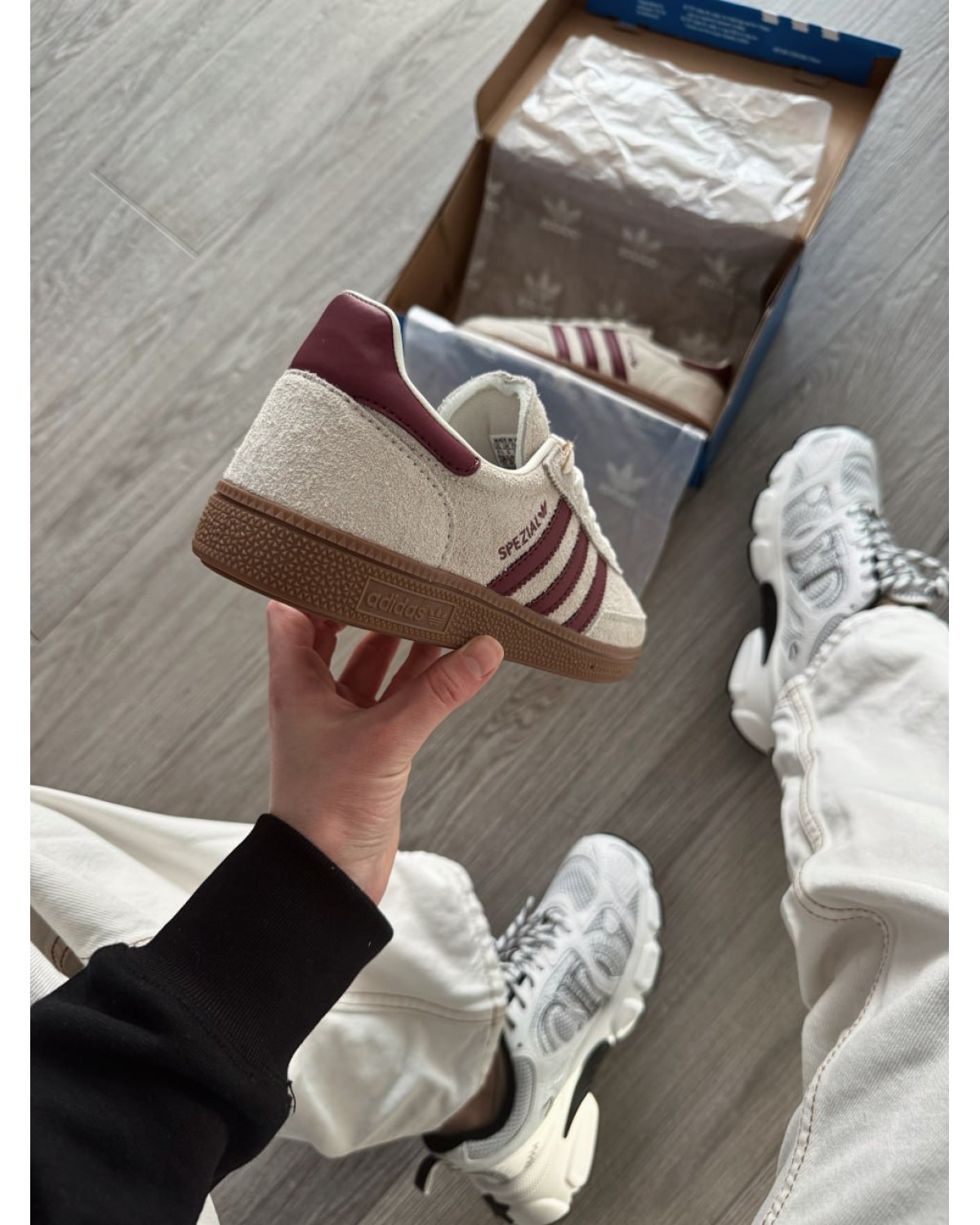 Adidas Handball Spezial Off White Collegiate Burgundy