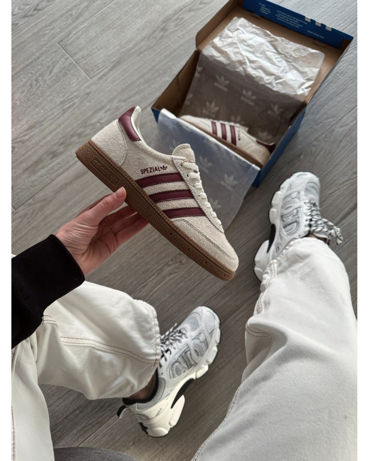 Adidas Handball Spezial Off White Collegiate Burgundy