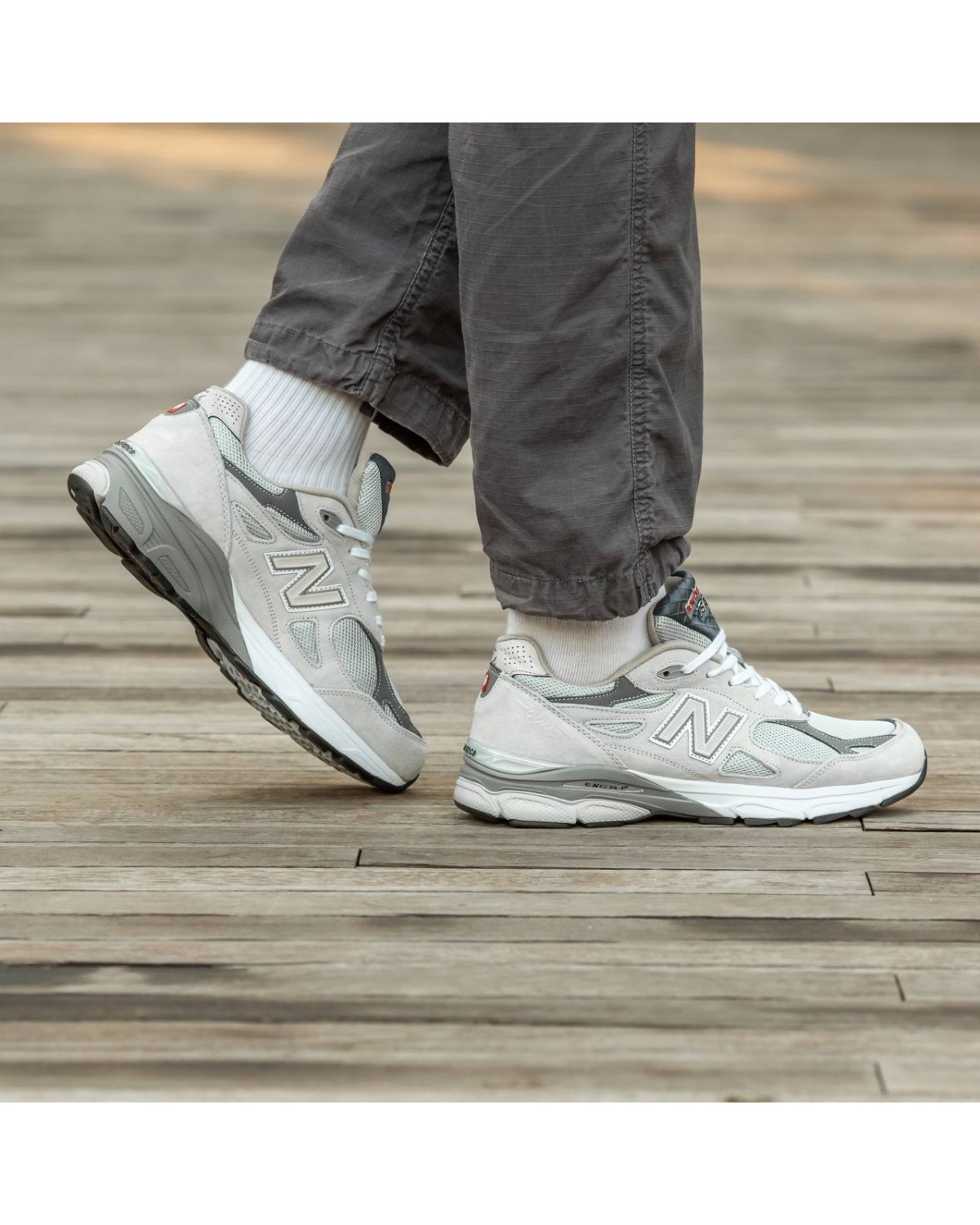 New Balance 990 v3 White Grey