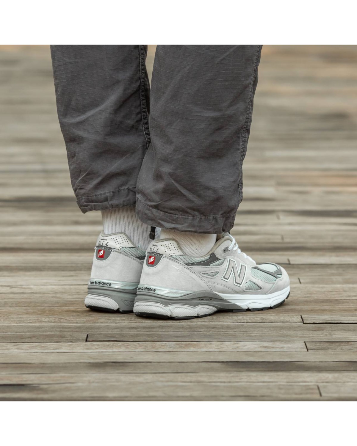 New Balance 990 v3 White Grey