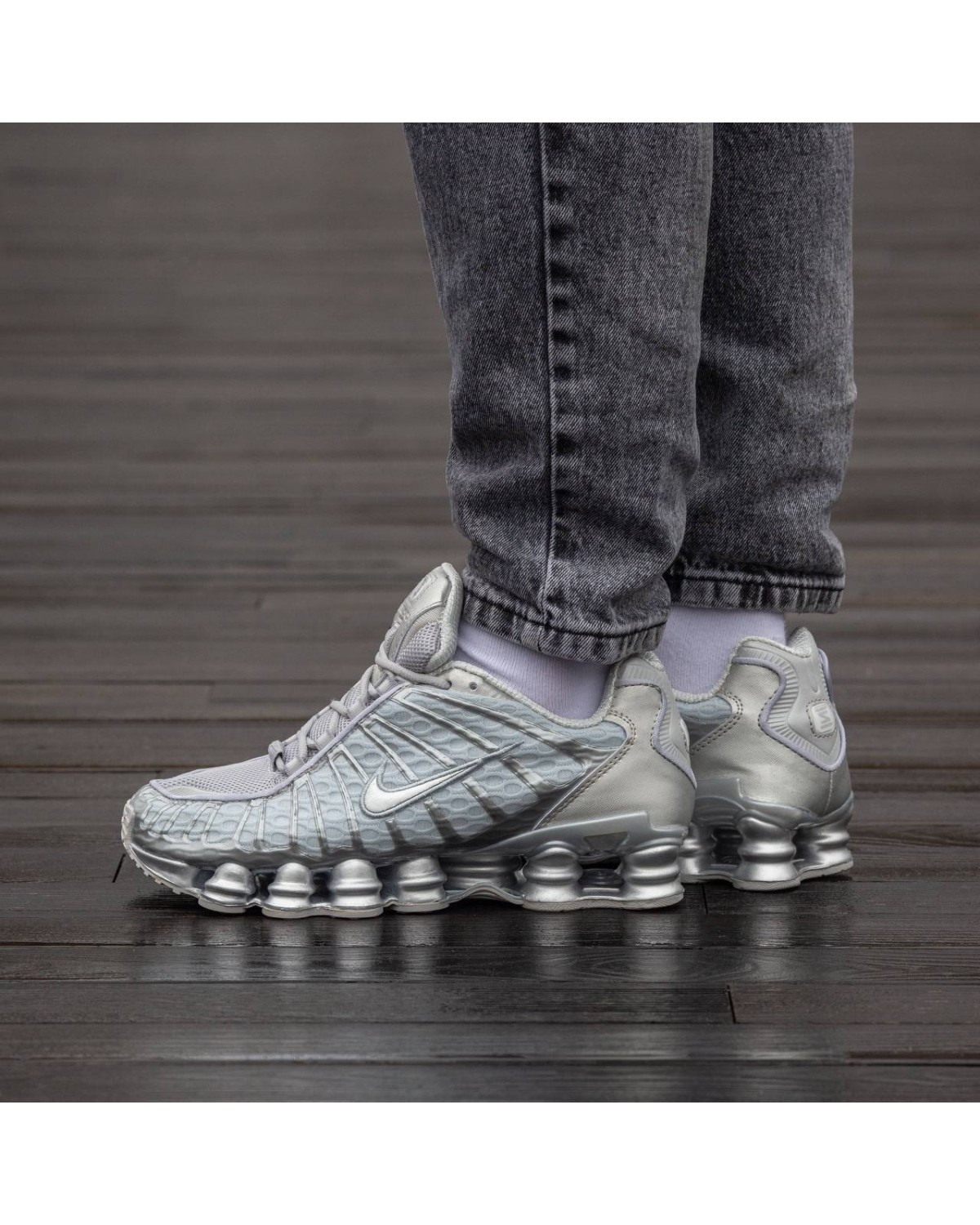 Nike Shox TL White Silver