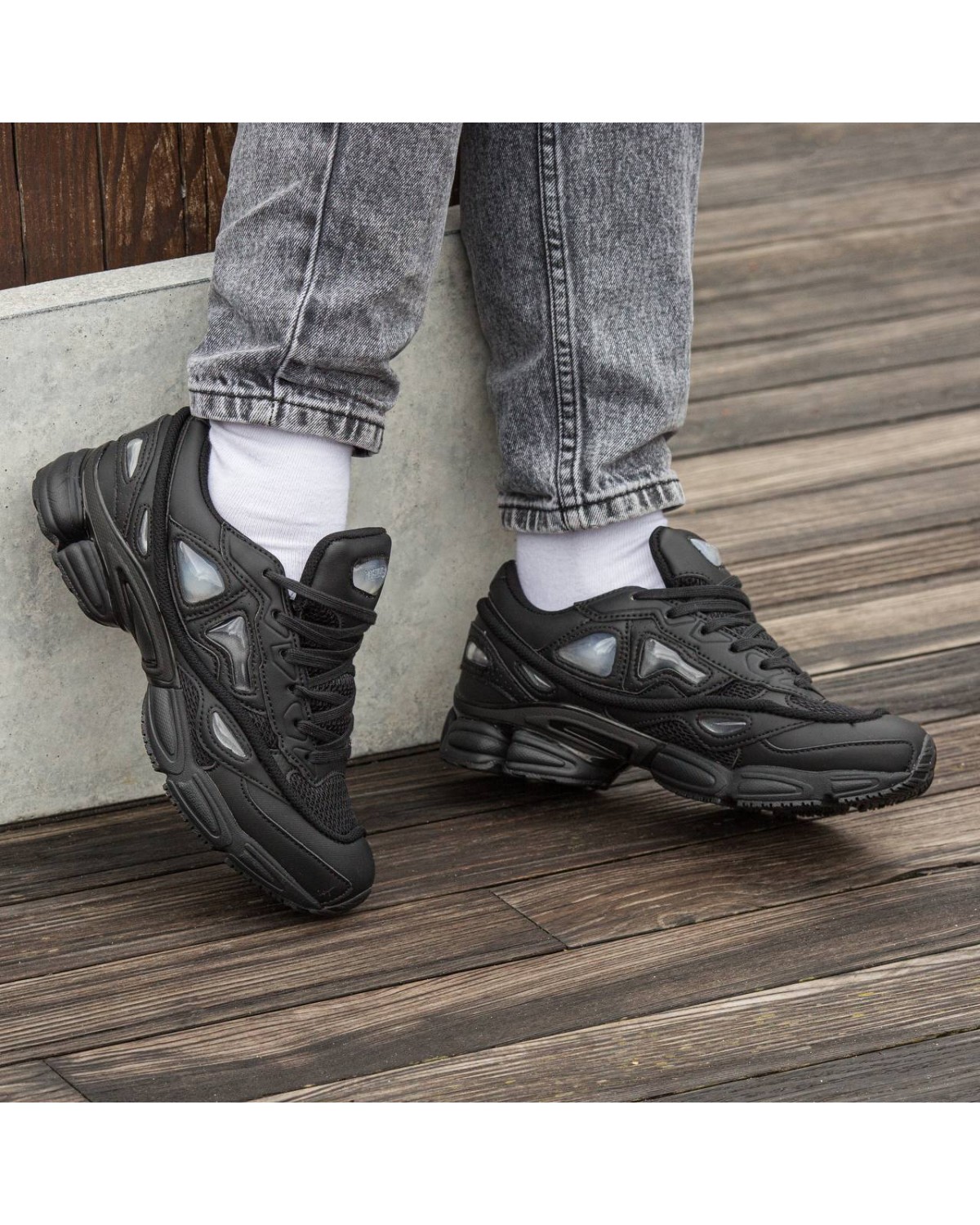 Adidas x Raf Simons Ozweego All Black