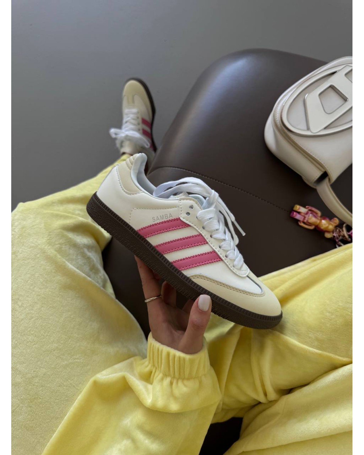 Adidas Samba White / Fuchsia