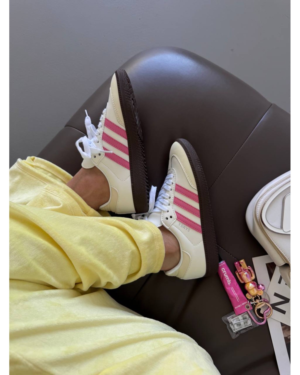 Adidas Samba White / Fuchsia