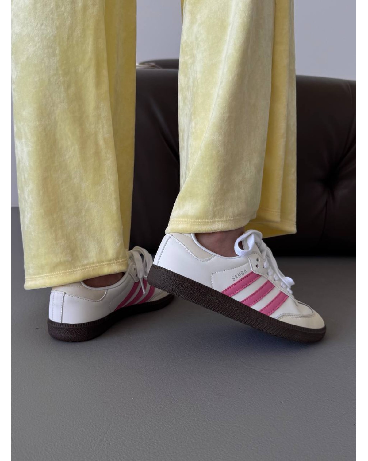 Adidas Samba White / Fuchsia