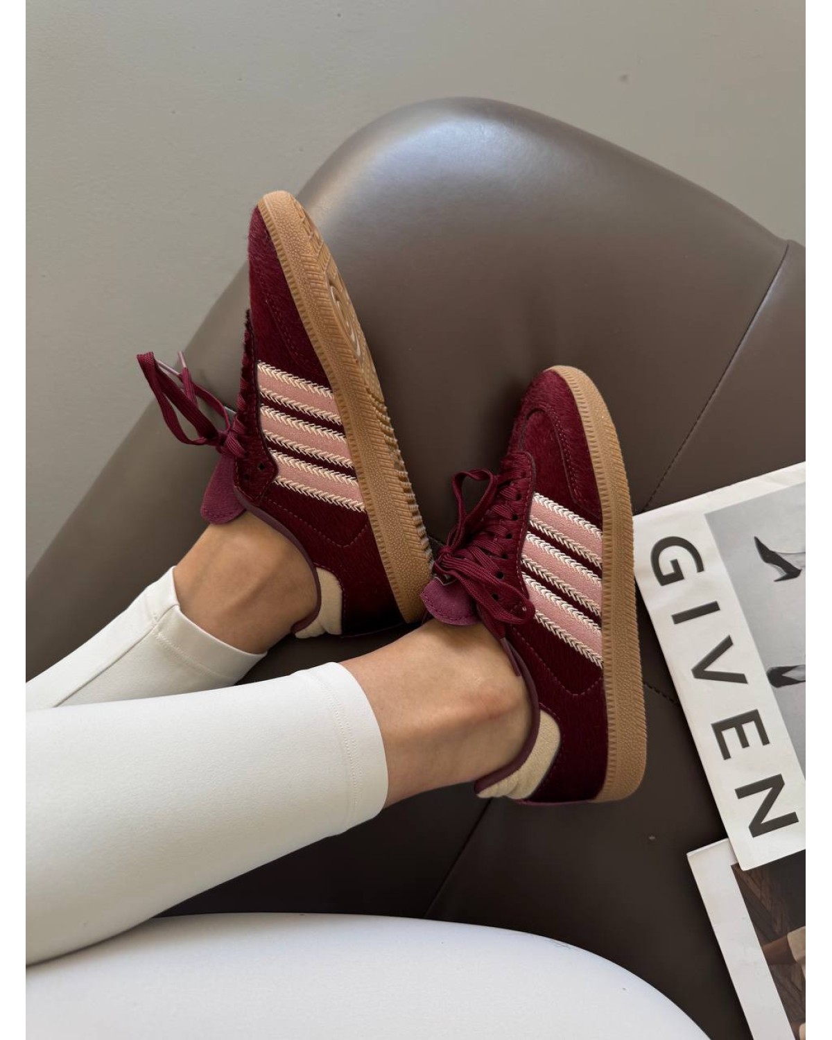 Adidas Samba Burgundy Pony