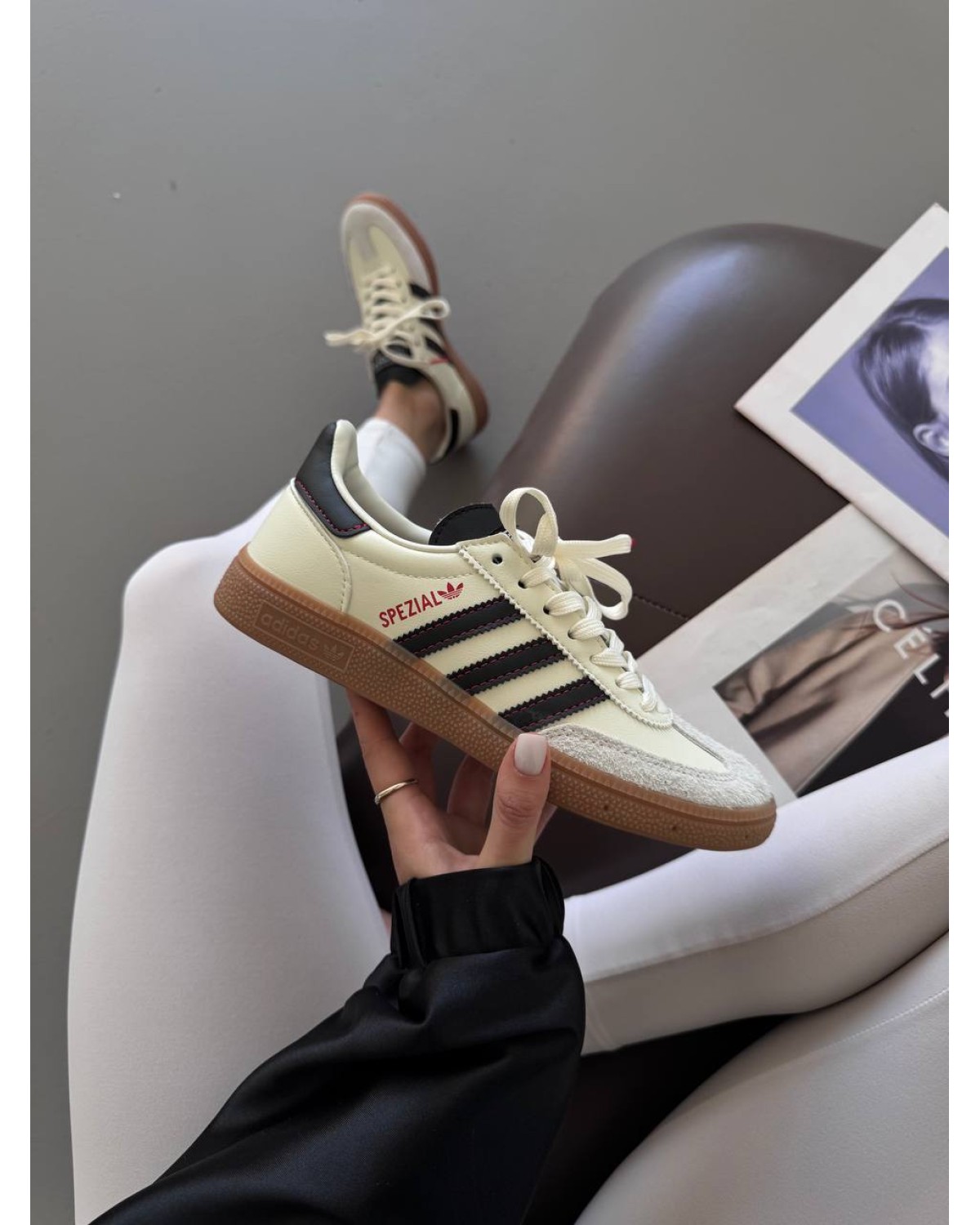 Adidas Spezial Cream / Black / Red