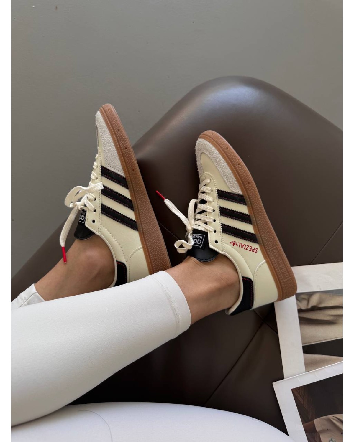 Adidas Spezial Cream / Black / Red