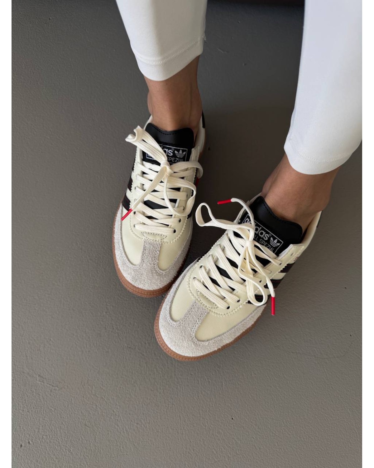 Adidas Spezial Cream / Black / Red